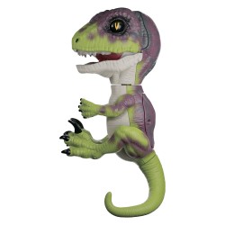3782 Интерактивный динозавр Стелс,зеленый с фиолетовым 12 см