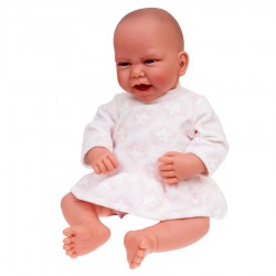 3304 Кукла младенец Пола в розовом, 40 см, мягконабивная