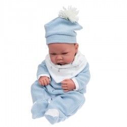 5079 Кукла пупс Мио в голубом, 42 см, виниловая