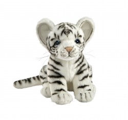 7287 Тигр, детёныш, белый, 17 см
