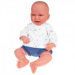 3303 Кукла младенец Пол в синем, 40 см, мягконабивная